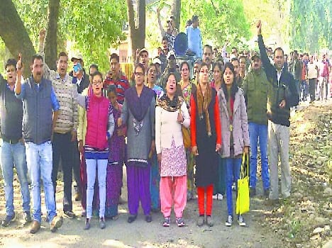 One compound was fired demonstration march
